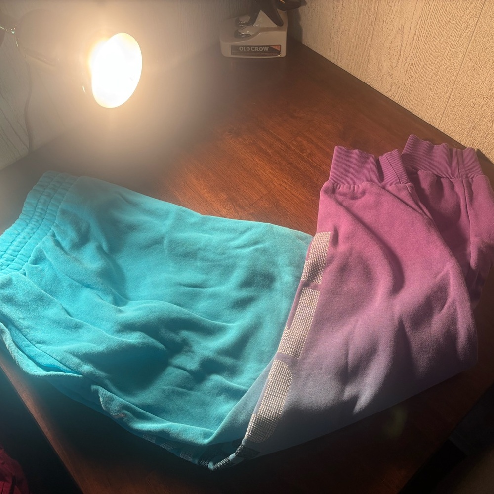 Puma Lamello Ball Turquoise and Purple Sweatpants